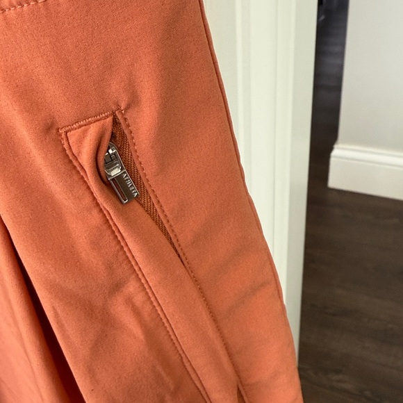 Athleta NWOT Brooklyn Sleeveless Zip Romper in Sunbaked Orange Clay 8 - Picture 3 of 9